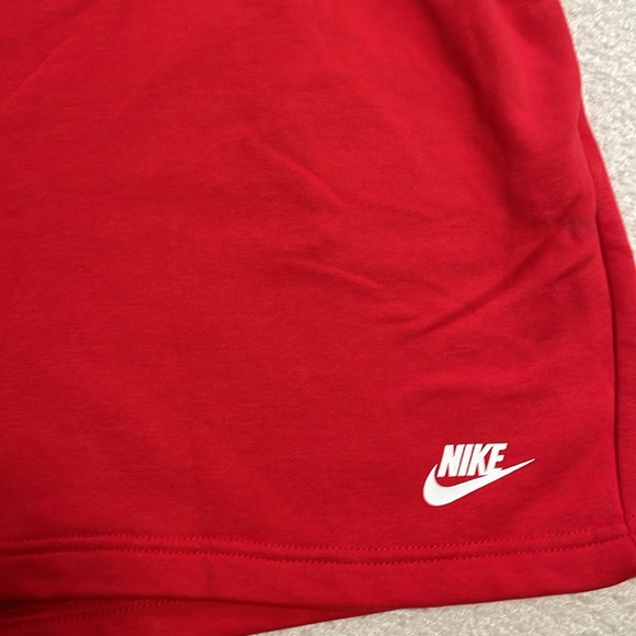 Nike Women's Sportswear Plus Size Club Fleece French Terry Shorts - Red NWOT - Picture 4 of 11